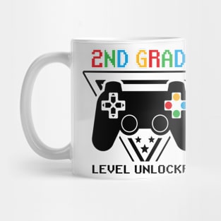 2nd Grade Level Unlocked First Day of School Video Gamer Mug